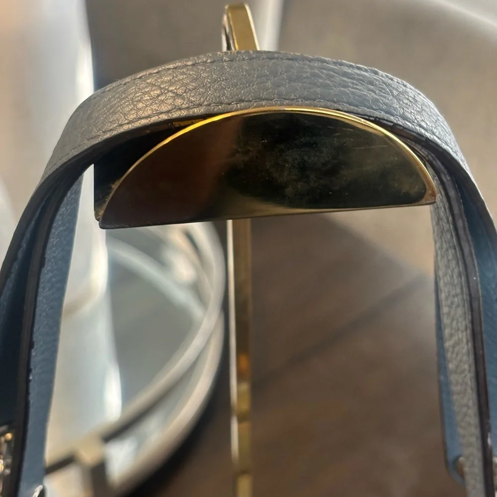Michael Kors Slate Blue Leather Shoulder Bag